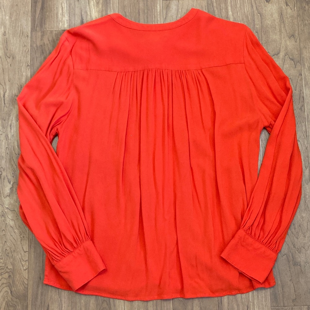 Banana Republic Vibrant Red Blouse Women’s Medium - Picture 6 of 7